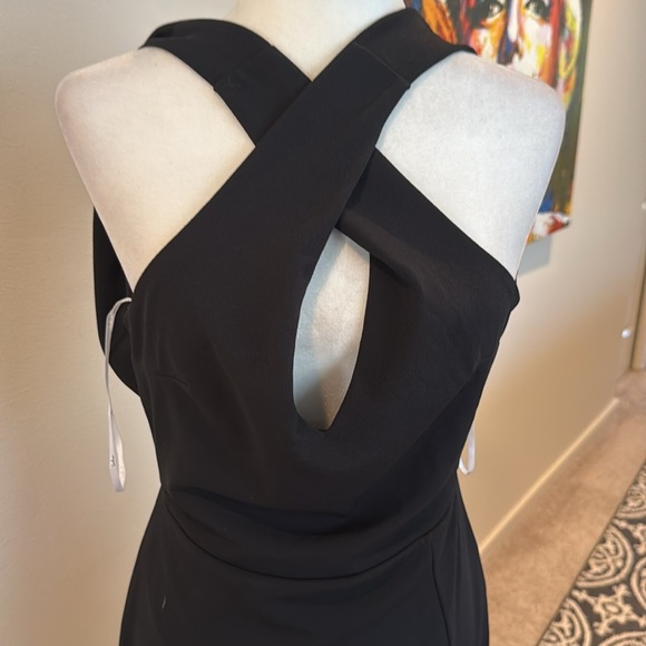 Beyond Classy Black Satin Halter Midi Dress - Picture 12 of 16